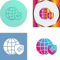 Global Protection Icon Design vector