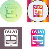 Mobile Shop Icon Design vector