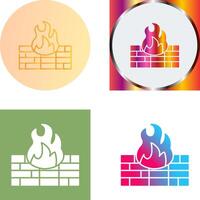 Firewall Icon Design vector