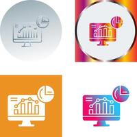 Monitoring Icon Design vector