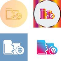 Infected Files Icon Design vector