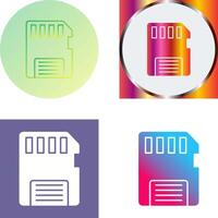 Memory Card Icon Design vector