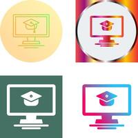 Online Course Icon Design vector