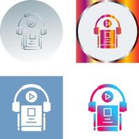 Audio Book Icon Design vector