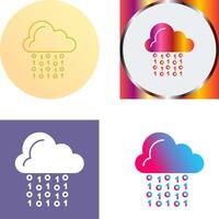 Cloud Coding Icon Design vector