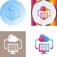 Cloud Coding Icon Design vector