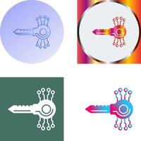 Key Code Icon Design vector
