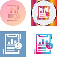 Financial Analytics Icon Design vector