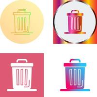 Trash Can Icon Design vector