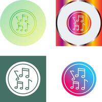 Musical Notes Icon Design vector