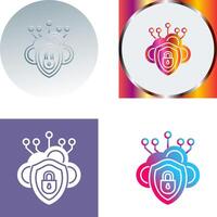 Cloud Security Icon Design vector