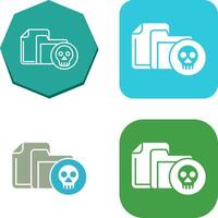 Infected File Icon Design vector
