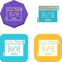 Web Coding Icon Design vector