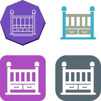 Baby Crib Icon Design vector