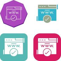 Domain Icon Design vector