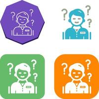Confuse Icon Design vector