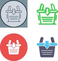 Add To Basket Icon Design vector