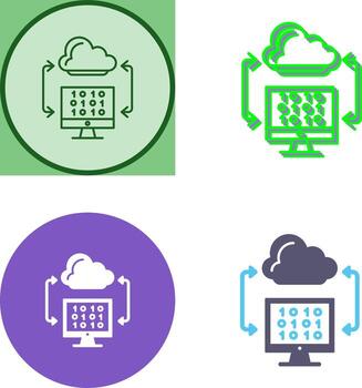 Cloud Coding Icon Design vector