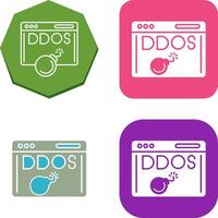 ddos ataque icono diseño vector