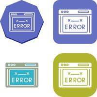 Error Code Icon Design vector