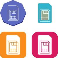 Sim Card Icon Design vector