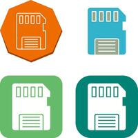 Memory Card Icon Design vector