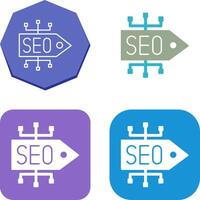 diseño de icono de etiqueta seo vector