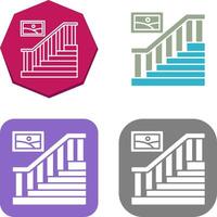 diseño de icono de escalera vector