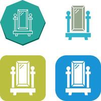 Floor Mirror Icon Design vector