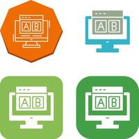 AB Testing Icon Design vector