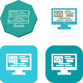 diseño de icono de codificación vector