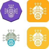 Global Malware Icon Design vector