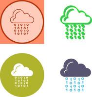 Cloud Coding Icon Design vector