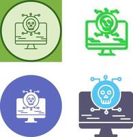 Virus Attack Icon Design vector