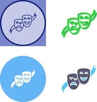 teatro mascaras icono diseño vector