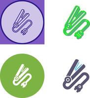 Hair iron Icon Design vector