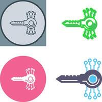 Key Code Icon Design vector