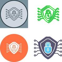 Cyber Security Icon Design vector