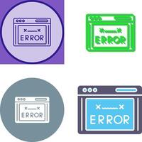 Error Code Icon Design vector