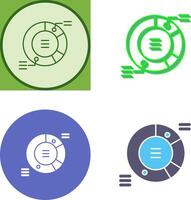 Pie Chart Icon Design vector