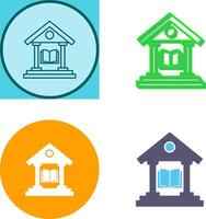 Library Icon Design vector