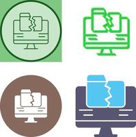 datos pérdida icono diseño vector