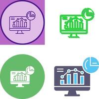 Monitoring Icon Design vector