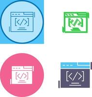 Web Coding Icon Design vector