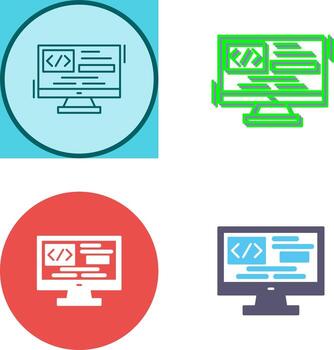 Coding Icon Design vector