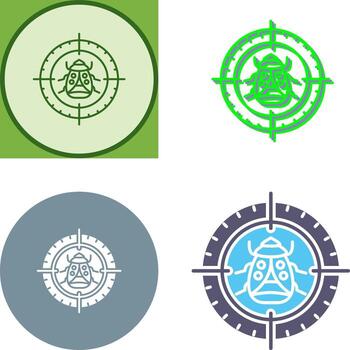 Bug Target Icon Design vector
