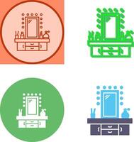 Dressing Table Icon Design vector
