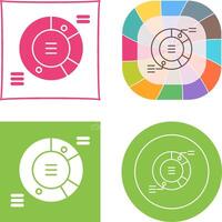 Pie Chart Icon Design vector