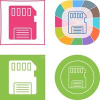 Memory Card Icon Design vector