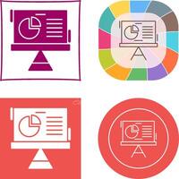 Pie Chart Icon Design vector